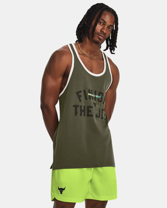 Men's Project Rock Tank in Green image number 0